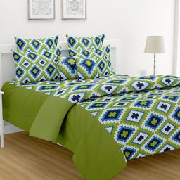 SWAYAM Green Printed AC Double Comforter-4