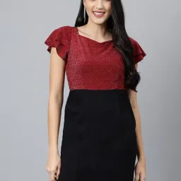 Latin Quarters Red & Black Shift Dress-picture-35