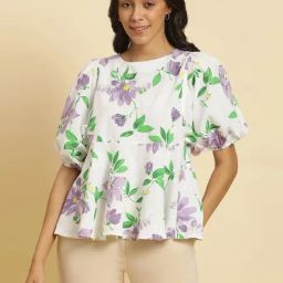 W White Printed Top-image-62