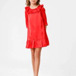 Kate & Oscar Kids Red Regular Fit Dress-picture-16