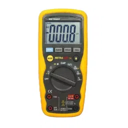 Metravi Digital Multimeter Backlit LCD Display Yellow & Black, Metrasafe-14-11