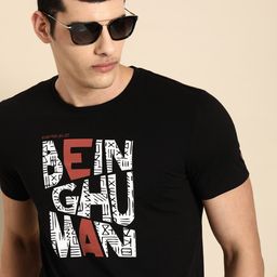 Being Human Men Brand Logo Printed Pure Cotton T-shirt-picture-41