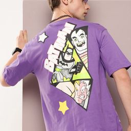 Kook N Keech Batman Printed Drop-Shoulder Sleeves Oversized Pure Cotton T-shirt-image-83