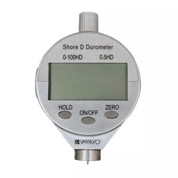 Yamayo Digital Durometer 0-100 HA Range 0.5HA Resolution LCD Display Silver, 662-100A-38