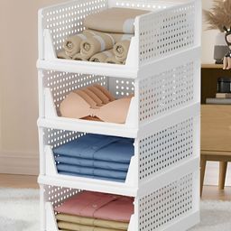 RUBOXA White Set of 4 Regular Multi-Utility Organisers-6
