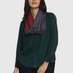 Fabindia Grey & Rust Plain Warmer-picture-27