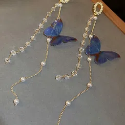 DressBerry Korean Gold-Plated American Studded & Pearls Beaded Animal Shaped Drop Earrings-image-70