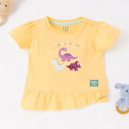 Ed-a-Mamma Baby Yellow Printed Top-image-78