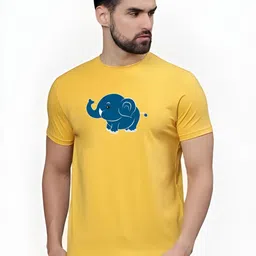 KaamBhari Graphic Printed Round Neck Pure Cotton Regular Fit T-shirt-picture-44