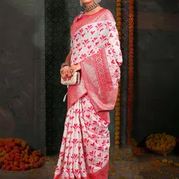 Astita Floral Woven Design Zari Saree-picture-10