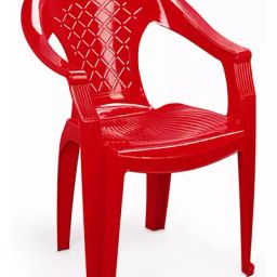 Cello Nucleus Plastic Monobloc with Arm Chair, Red-33