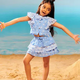 Somersault Girls Printed Top with Skirt-image-30