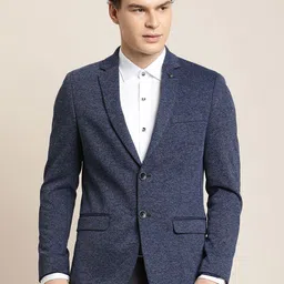 Turtle Self Design Single-Breasted Party Blazer-image-4