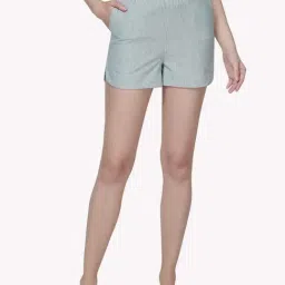 VASTRADO Green Cotton Striped Shorts-picture-10