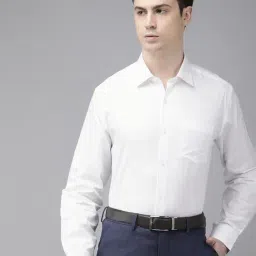 Van Heusen White Cotton Regular Fit Checks Shirt-picture-18