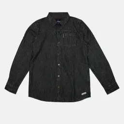 Kiddopanti Kids Black Solid Full Sleeves Shirt-picture-45