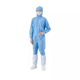 AS ONE Measures Against Foreign Matter Contamination Hood Integrated Jumpsuit AS1403 5L Size Blue-image-59