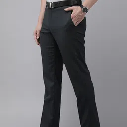 Park Avenue Men Solid Formal Trouser-image-22