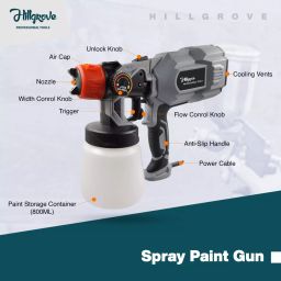 Hillgrove Double Acting Piston HVLP Paint Spray 550 W, HGCM816M2 image 5