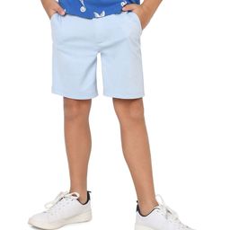 Jack & Jones Junior Mid Thigh Solid Shorts - Blue-picture-13