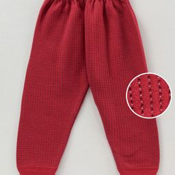 Bodycare Cotton Anti Bacterial Thermal Pants Solid- Red-image-62