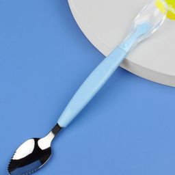Domenico Soft Silicone Baby Fruit Scraping Feeding Spoon  - Blue-picture-22
