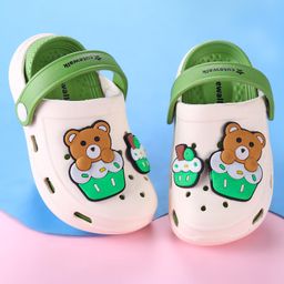 Cute Walk by Babyhug Clogs with Bear Applique - Green-picture-28