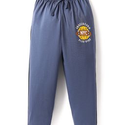 Taeko Single Jersey Knit Full Length Lounge Pant With Skating Print - Royal Blue-image-44