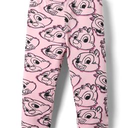 Babyhug Disney 100% Cotton Full Length Leggings With Chip N Dale Print - Pink-image-64