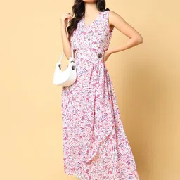 SHOWOFF Women Floral Printed Fit & Flare Maxi Dress-image-70