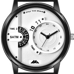 DOUBLERUN Men Dial & Leather Straps Analogue Multi Function Watch H05NMT-36 image 4