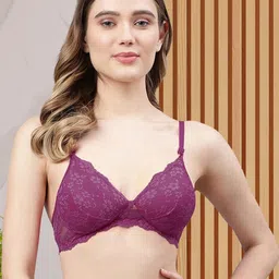 Samvar Purple Cotton Non-Wired Non Padded Minimizer Bra-picture-48