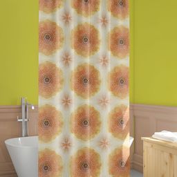 ArtzFolio Yellow & Red Printed Waterproof Shower Curtain-18
