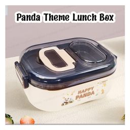FunBlast Panda Theme Lunch Box with Fork and Coin Pouch  Black image 5