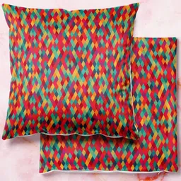 ArtzFolio Multicoloured Set of 2 Square Cushion Covers-image-96