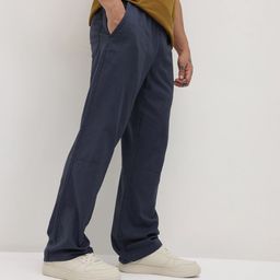 The Roadster Life Co. Pure Cotton Relaxed Fit Trousers-picture-32