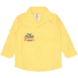 Bodycare Kids Yellow Solid Full Sleeves Shirt-image-52