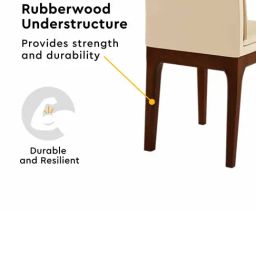 Godrej Interio Terrene Beige Wood Dining Chair (Set of 2)-35