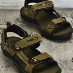 Woodland Men's Olive Floater Sandals-image-27