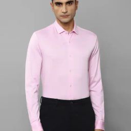 Louis Philippe Permapress Pink Cotton Slim Fit Shirt-picture-20
