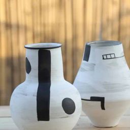 Home4U White Porcelain Retro Vase Large-image-22