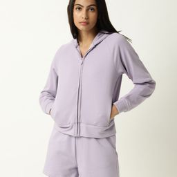 ARTICALE Women Purple Hooded Sweatshirt-image-31