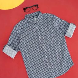 Pantaloons Junior Navy Cotton Printed Full Sleeves Shirt-image-22