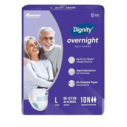 Dignity Overnight Tape Style Adult Diapers - L - 10Pcs-image-70