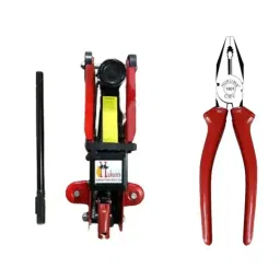 HUKUMS 2 Ton Capacity Hydraulic Floor Trolley Jack With a Box and 203.2 mm (8 Inch) Combination Plier-image-41
