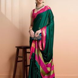 A S CREATION Woven Design Zari Pure Silk Kanjeevaram Saree-picture-28