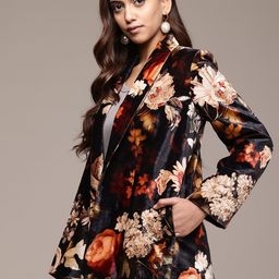 Ritu Kumar Floral Printed Open Front Blazer image 5