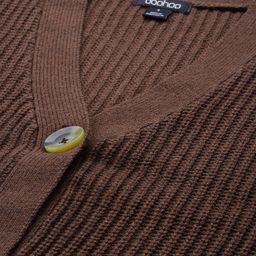 Boohoo Button Through Ribbed Cardigan image 2