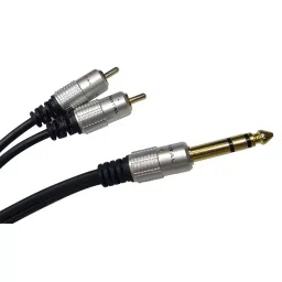 MULTICOMP PRO Audio / Video Cable Assemblies ADAPTER, STEREO 6.35MM PLUG-2XRCA PLUG, PS000048-28