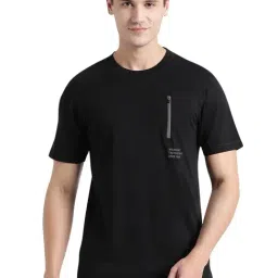 Wildcraft Black Cotton Regular Fit Printed T-Shirt-image-64